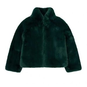 NWOT Apparis Luxury Emerald Fur Coat